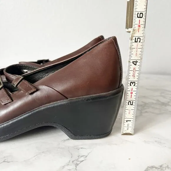 Dansko Smooth Dark Brown Leather Mary Jane Shoes Women’s EU Size 41 US Size 10.5