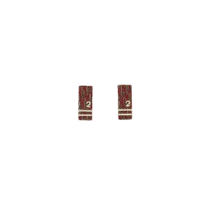 Dior Red Logo Earrings