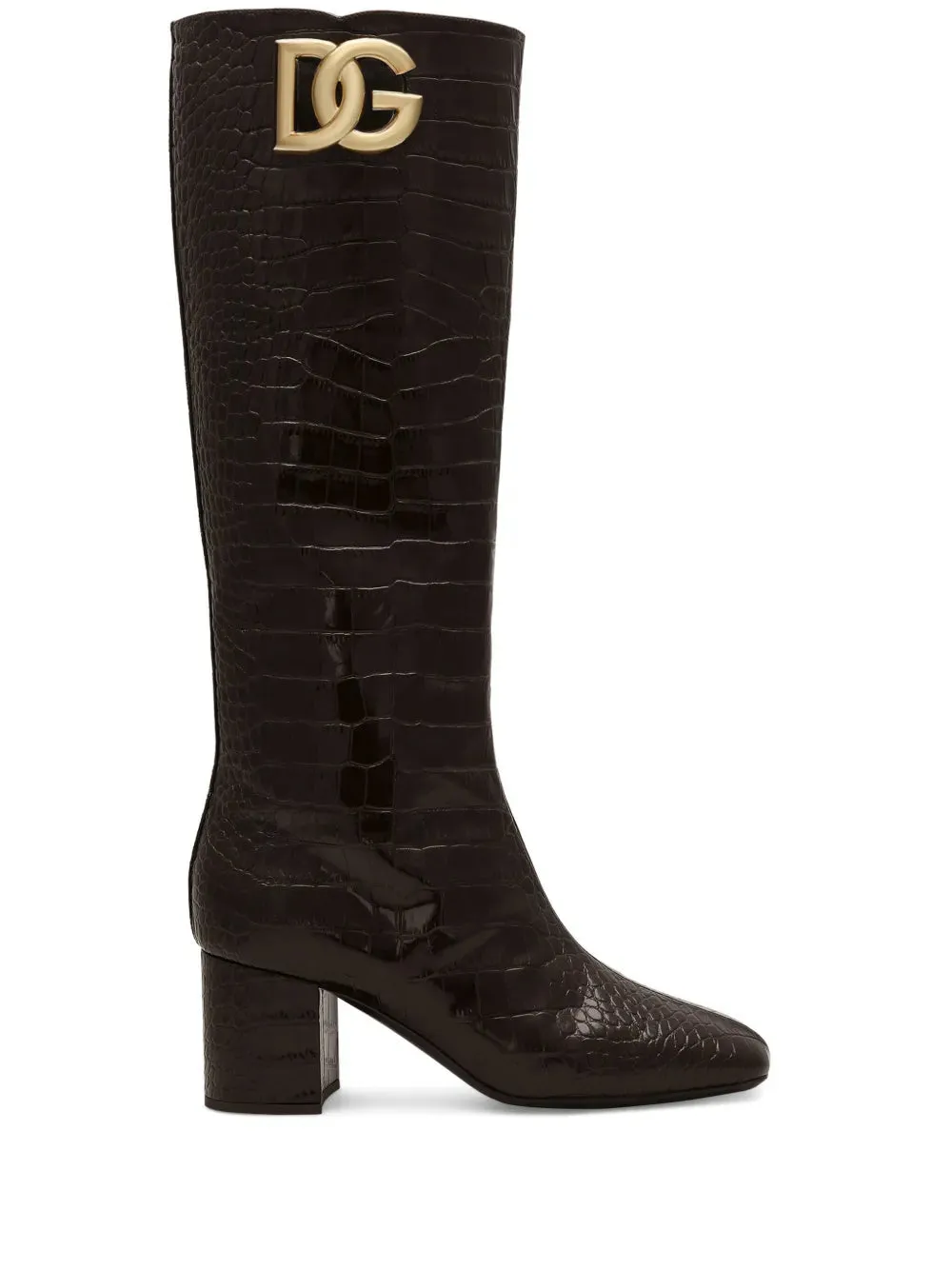 Dolce & Gabbana 60mm logo-plaque leather boots