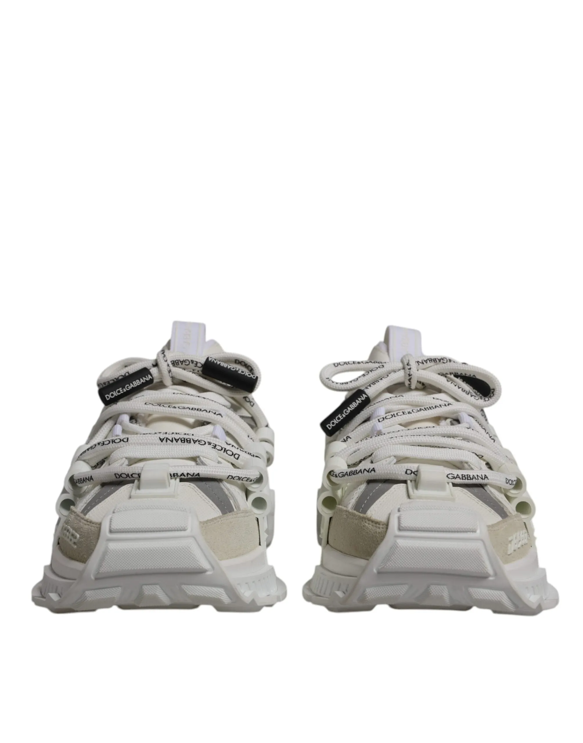 Dolce & Gabbana White Nylon Low Top Space Sneakers Shoes
