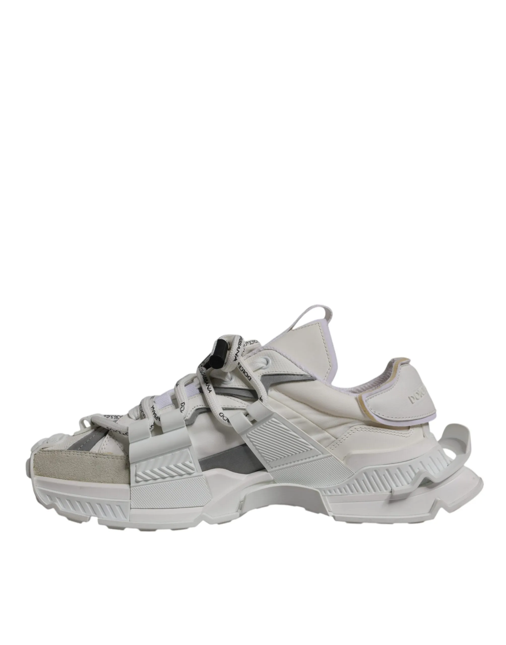 Dolce & Gabbana White Nylon Low Top Space Sneakers Shoes