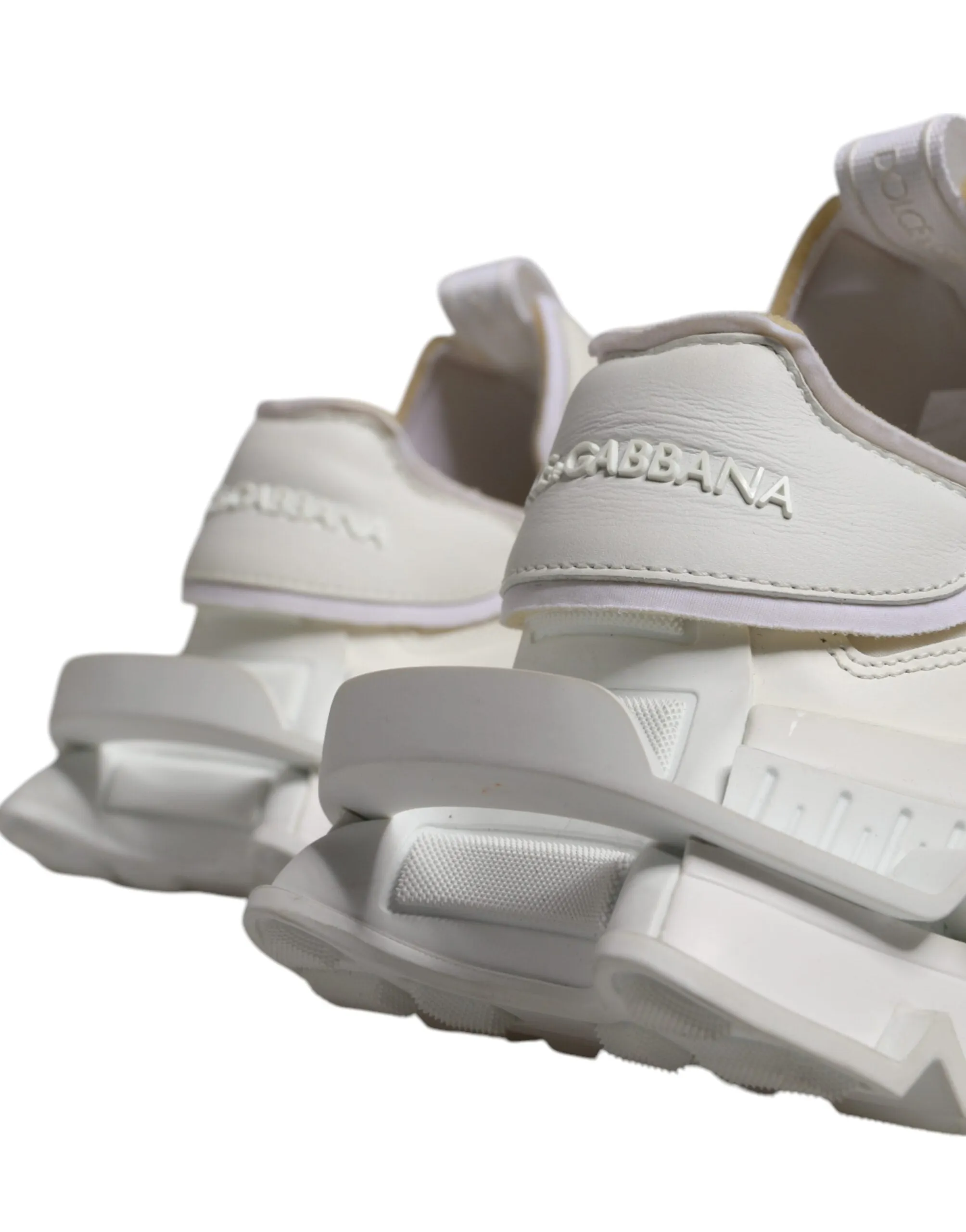 Dolce & Gabbana White Nylon Low Top Space Sneakers Shoes