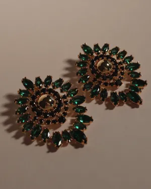 Dominique Emerald Clip Ons
