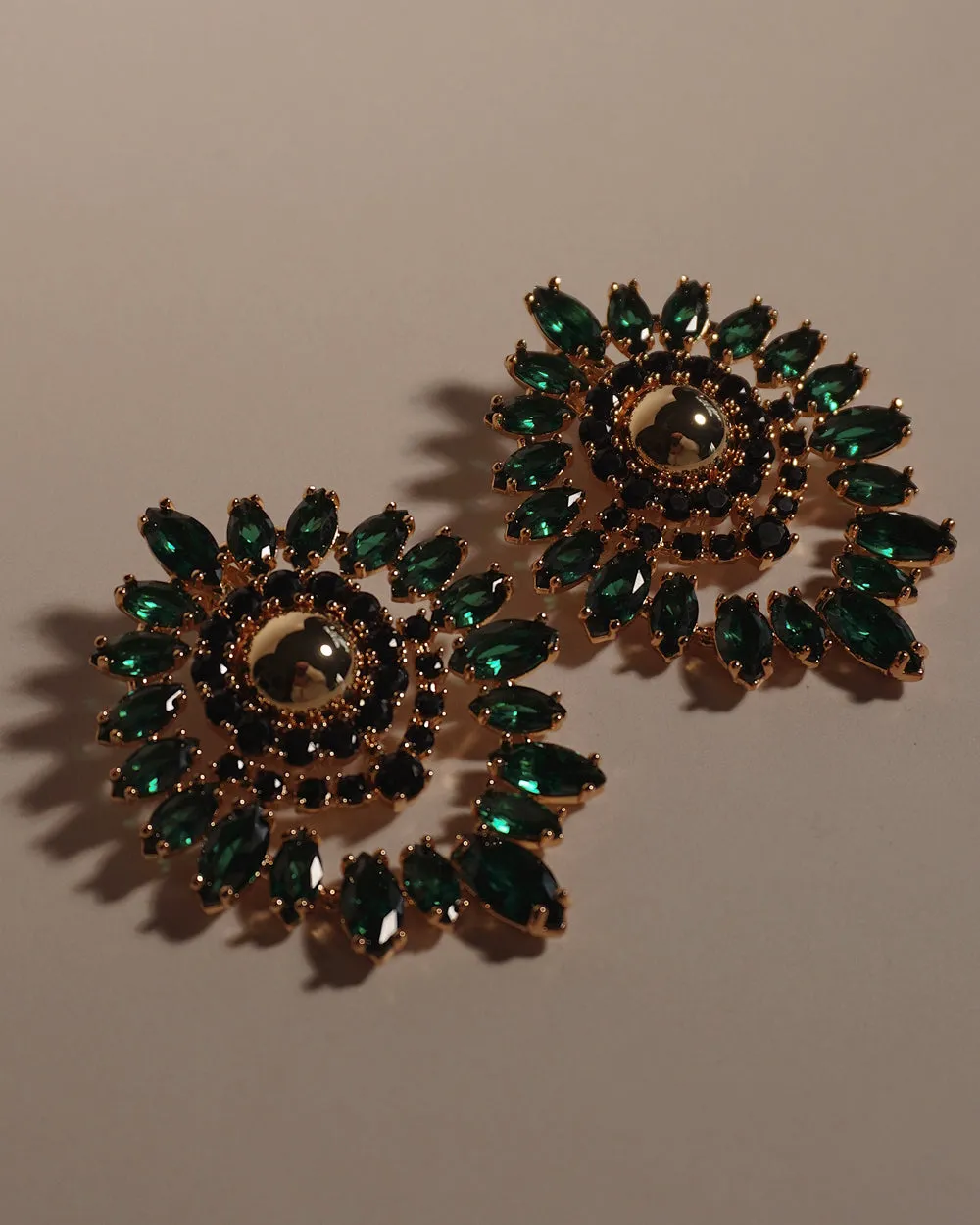 Dominique Emerald Clip Ons