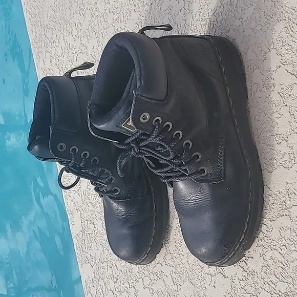 Dr. Marten Mens Industrial Steel Toe Safety Boots Airwair Leather Sz 11