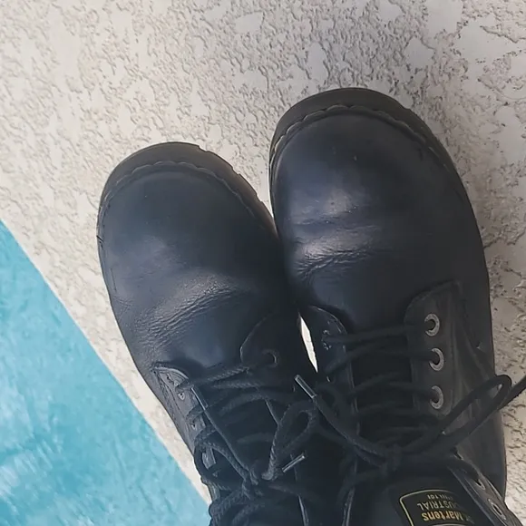 Dr. Marten Mens Industrial Steel Toe Safety Boots Airwair Leather Sz 11