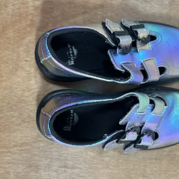 Dr. Martens Doc 8065 J Smooth Leather Mary Jane Girls Youth Size 3 Hook and Loop