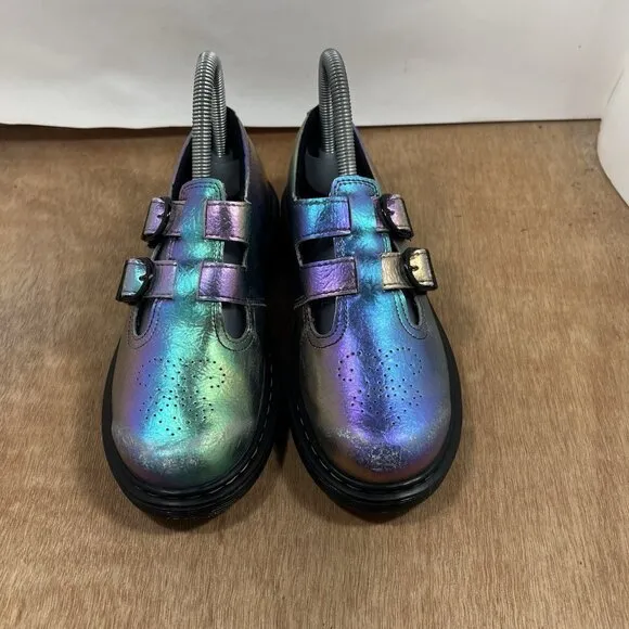 Dr. Martens Doc 8065 J Smooth Leather Mary Jane Girls Youth Size 3 Hook and Loop