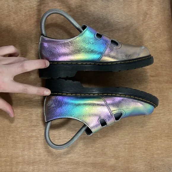 Dr. Martens Doc 8065 J Smooth Leather Mary Jane Girls Youth Size 3 Hook and Loop