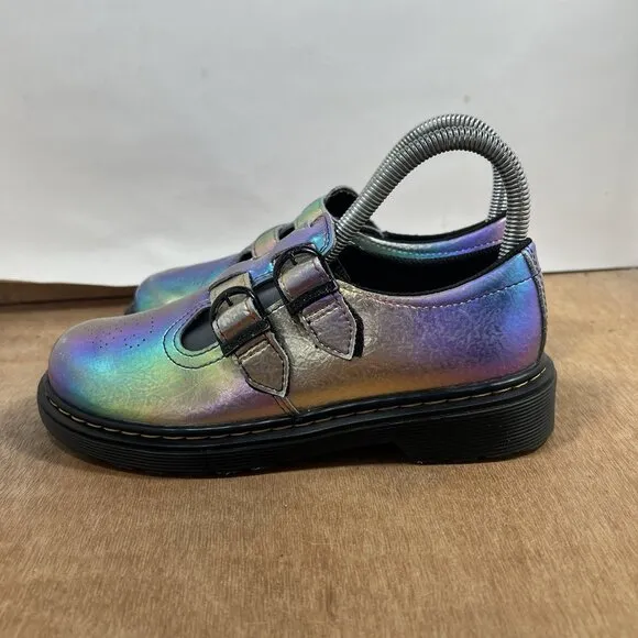Dr. Martens Doc 8065 J Smooth Leather Mary Jane Girls Youth Size 3 Hook and Loop