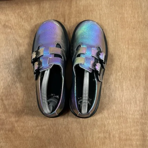 Dr. Martens Doc 8065 J Smooth Leather Mary Jane Girls Youth Size 3 Hook and Loop