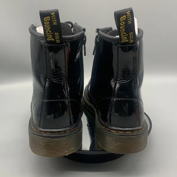 DR MARTENS Junior 1460 Patent Leather Lace Up Boots Size 3