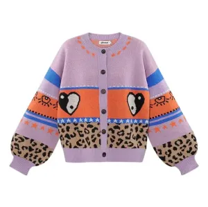 Dreamy days cardigan orange purple