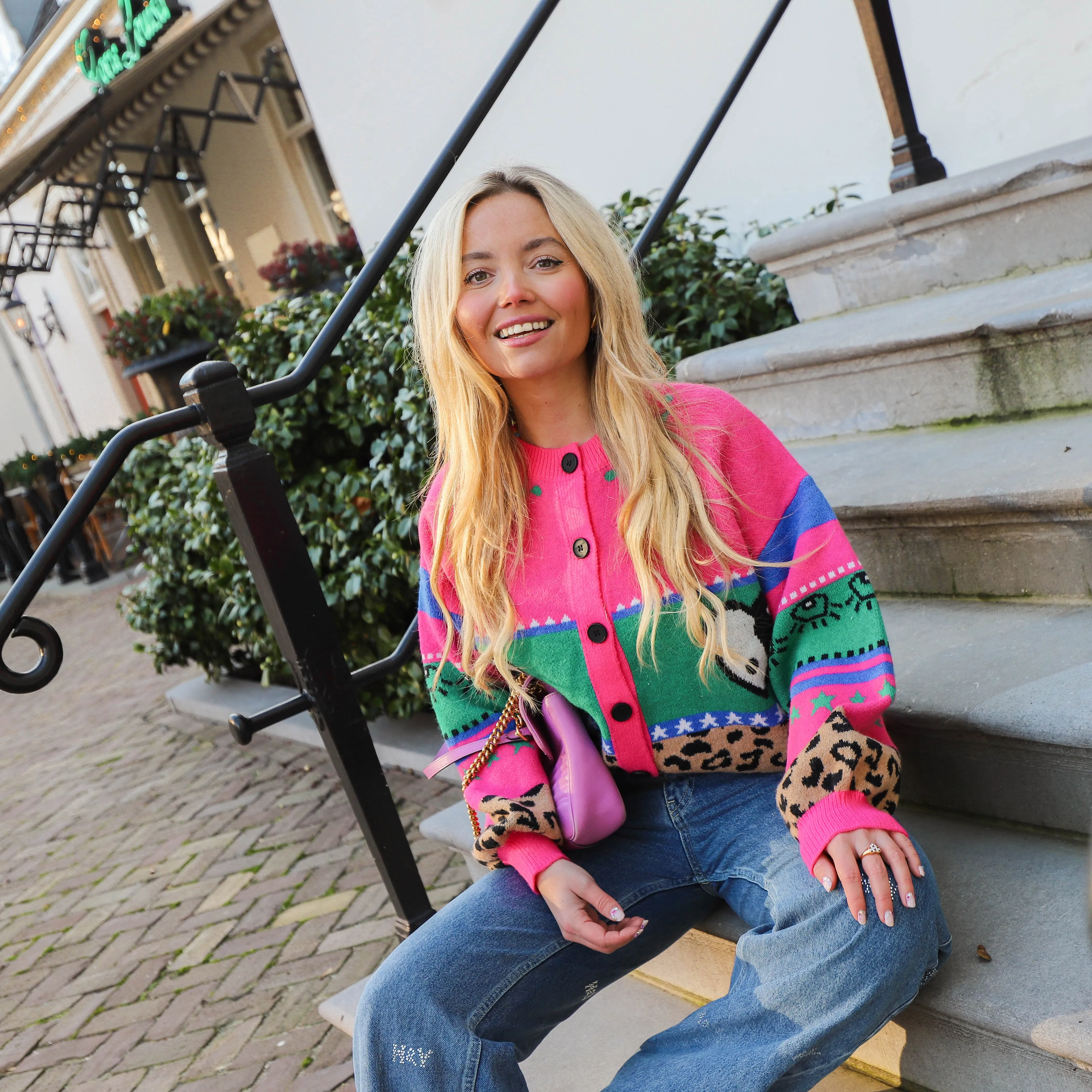 Dreamy days cardigan pink