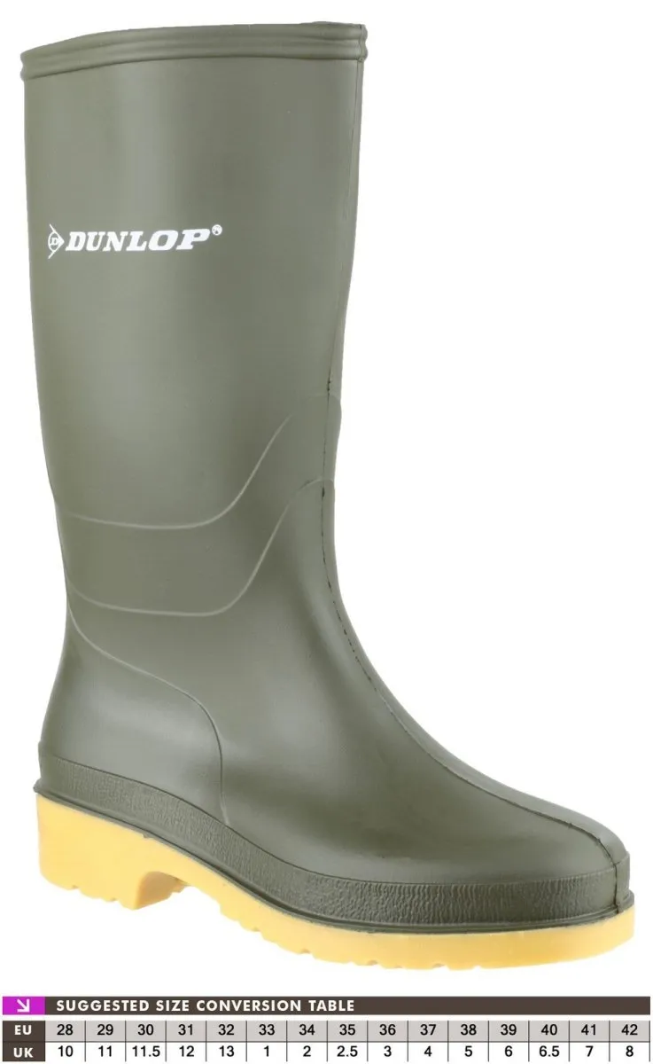 Dunlop Dull Kids Wellington Boots