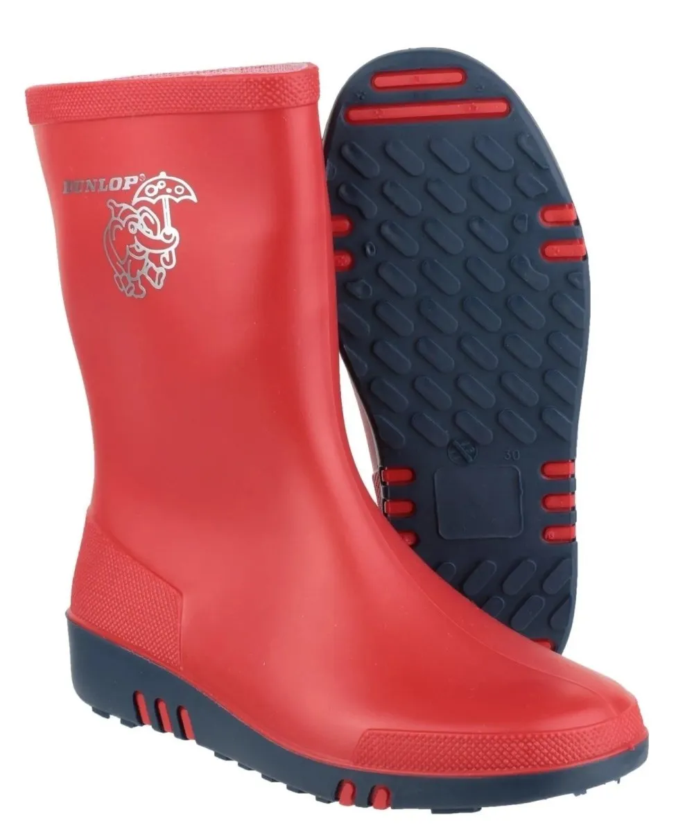 Dunlop Mini Elephant Kids Waterproof Wellington Boots