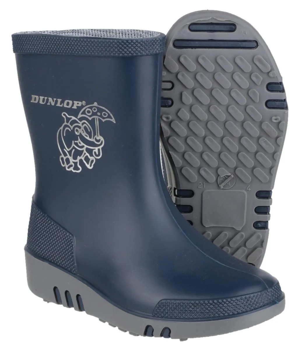 Dunlop Mini Elephant Kids Waterproof Wellington Boots