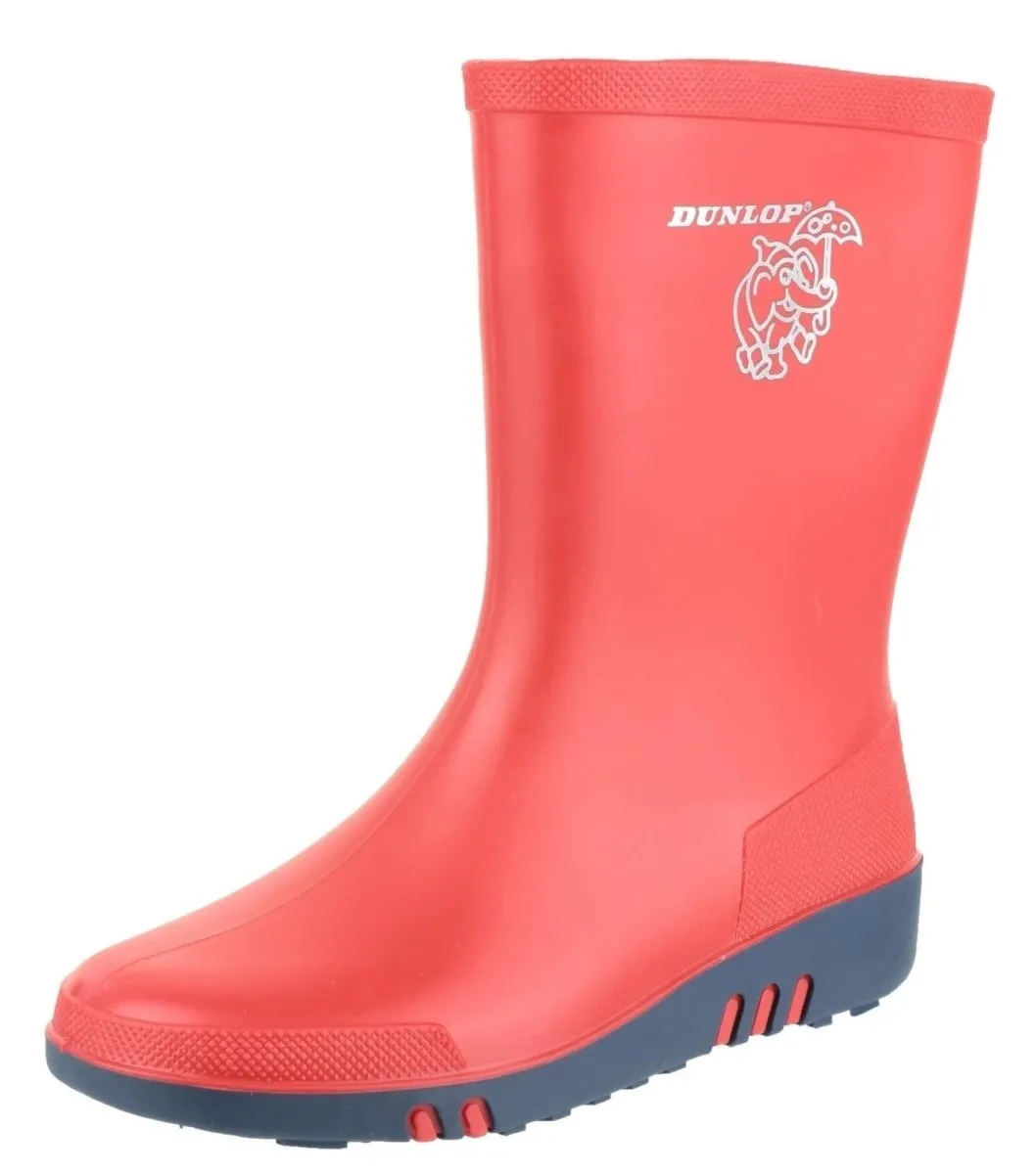Dunlop Mini Elephant Kids Waterproof Wellington Boots