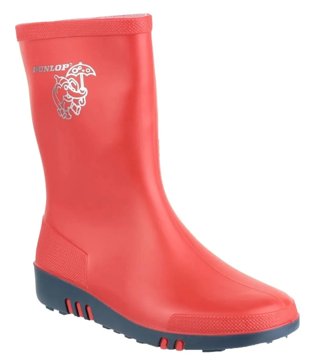 Dunlop Mini Elephant Kids Waterproof Wellington Boots