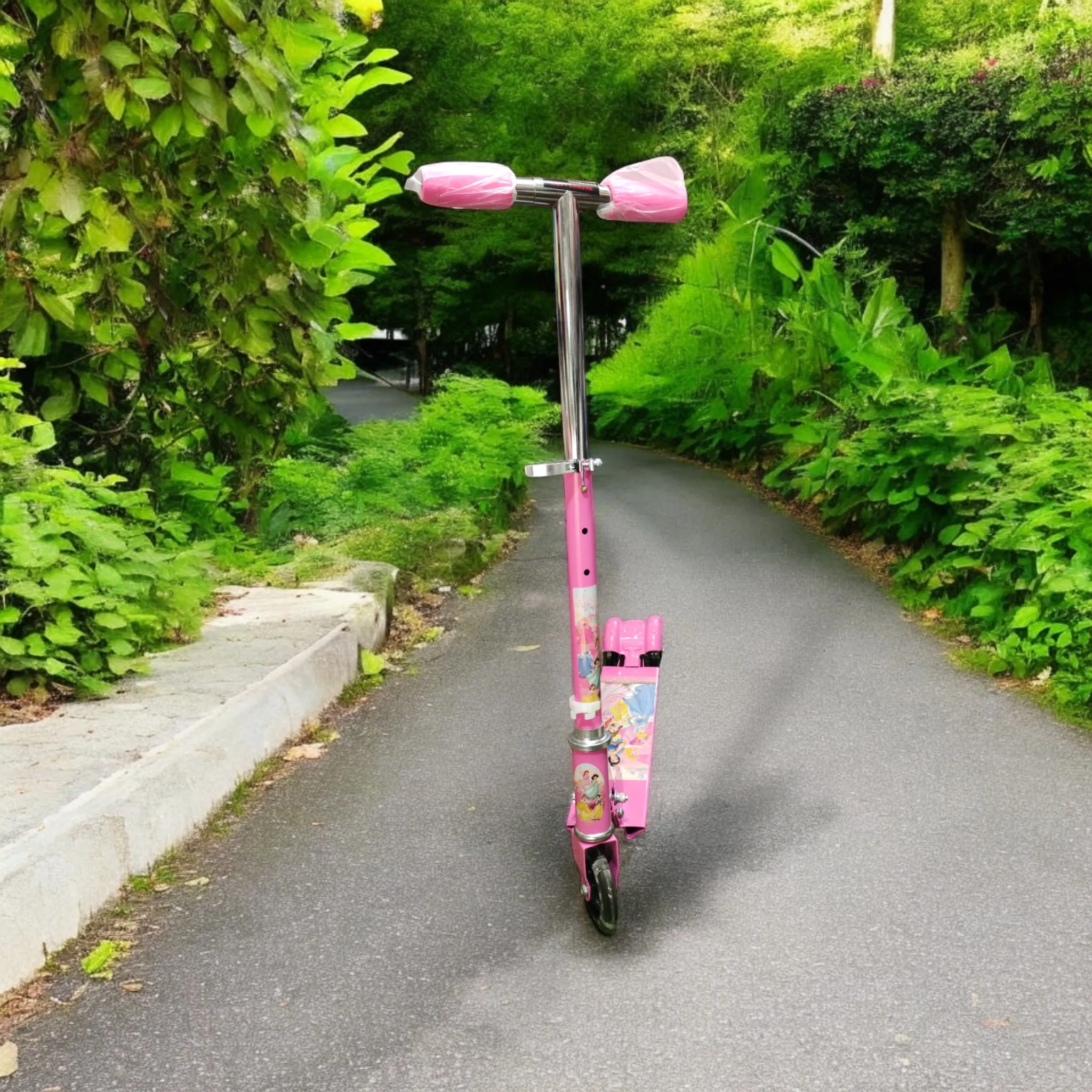 Durable and Lightweight Pink Two-Wheel Scooter for Kids: A Vibrant and Stylish Ride for Active Play