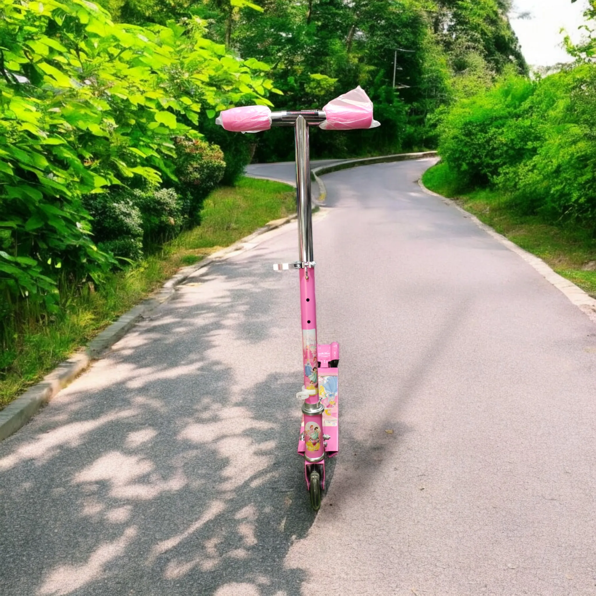 Durable and Lightweight Pink Two-Wheel Scooter for Kids: A Vibrant and Stylish Ride for Active Play