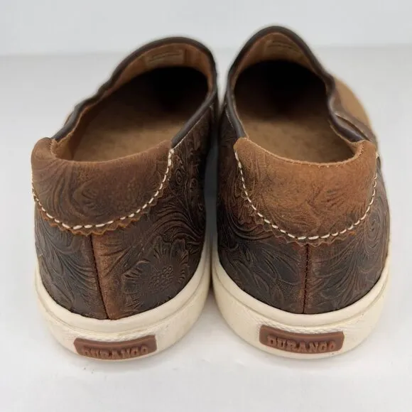 Durango Womens DRD0190 Brown Saddle Western Low Top Size 11M Slip-On Shoes