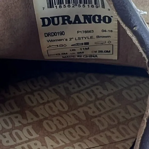 Durango Womens DRD0190 Brown Saddle Western Low Top Size 11M Slip-On Shoes