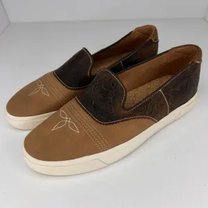 Durango Womens DRD0190 Brown Saddle Western Low Top Size 11M Slip-On Shoes