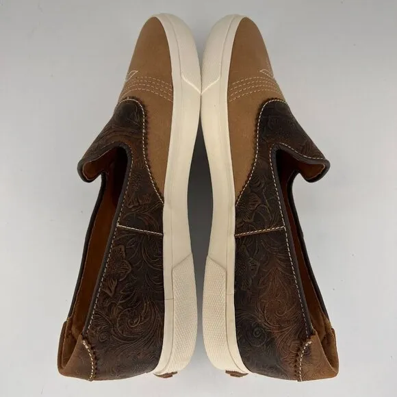 Durango Womens DRD0190 Brown Saddle Western Low Top Size 11M Slip-On Shoes