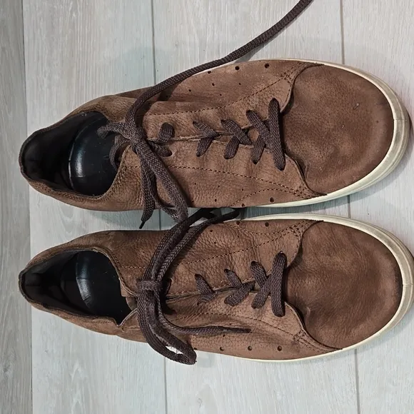 Ecco Mens Leathe Sneakers Shoes Sz 45/11-11.5