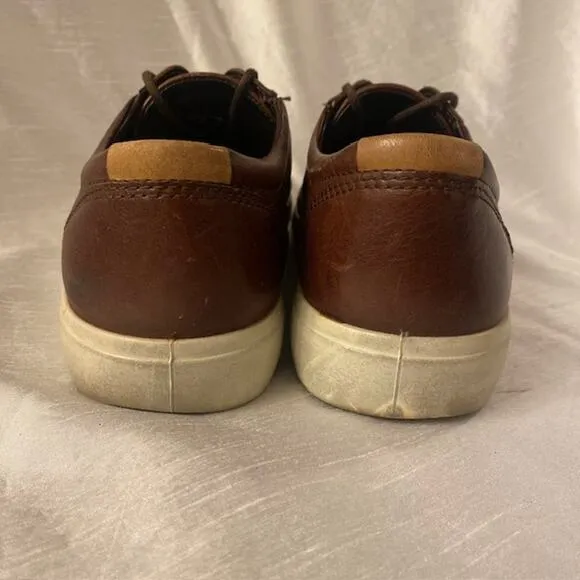 ECCO Soft 7 Men's Size EU 41/US 8 Nubuck Brown Leather Sneakers Shoes