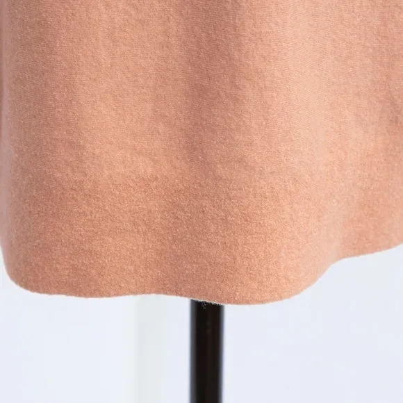 Eileen Fisher wool blend minimalist dark peach fuzz quiet luxury 3/4 sleeve S