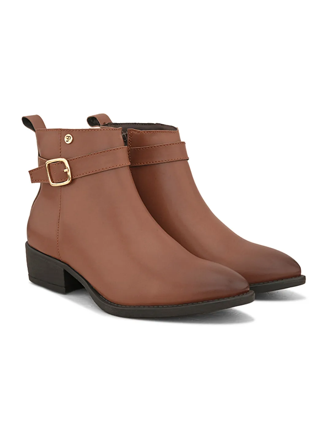 EL PASO Women Faux Leather Casual Chelsea Boots