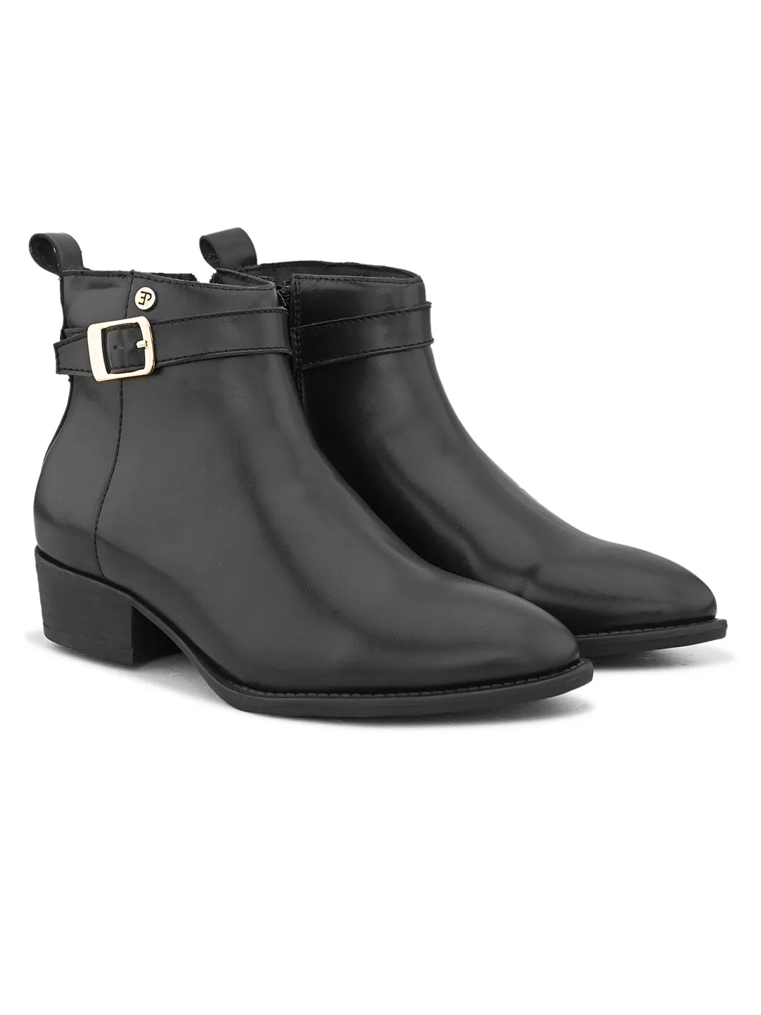 EL PASO Women Faux Leather Casual Chelsea Boots
