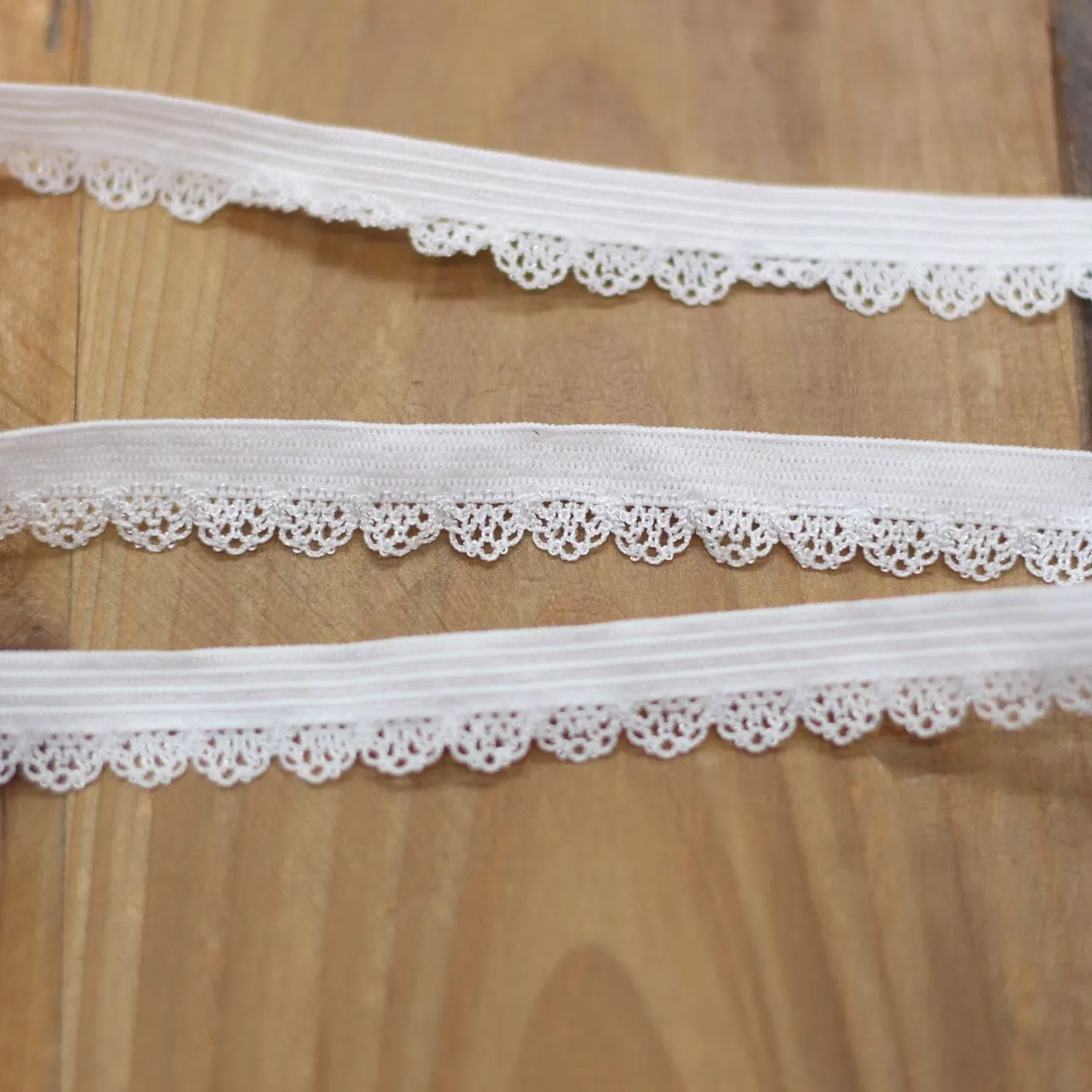 Elastique à picots Dentelle lingerie 12mm - Blanc (vendu x10cm)