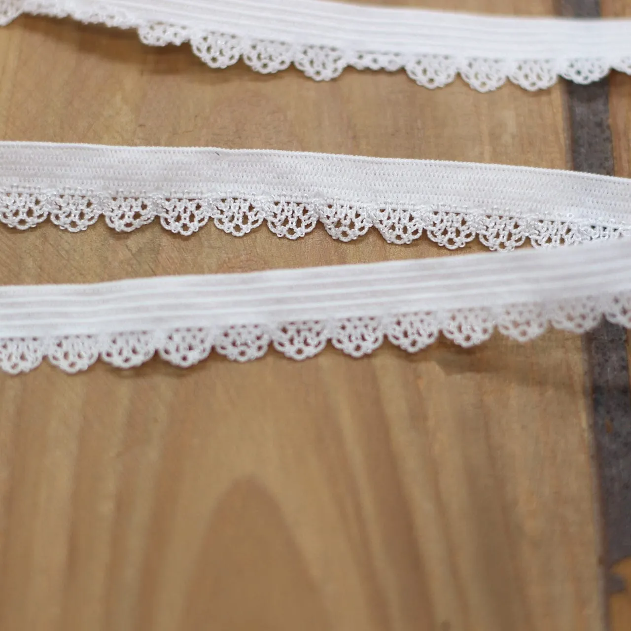 Elastique à picots Dentelle lingerie 12mm - Blanc (vendu x10cm)