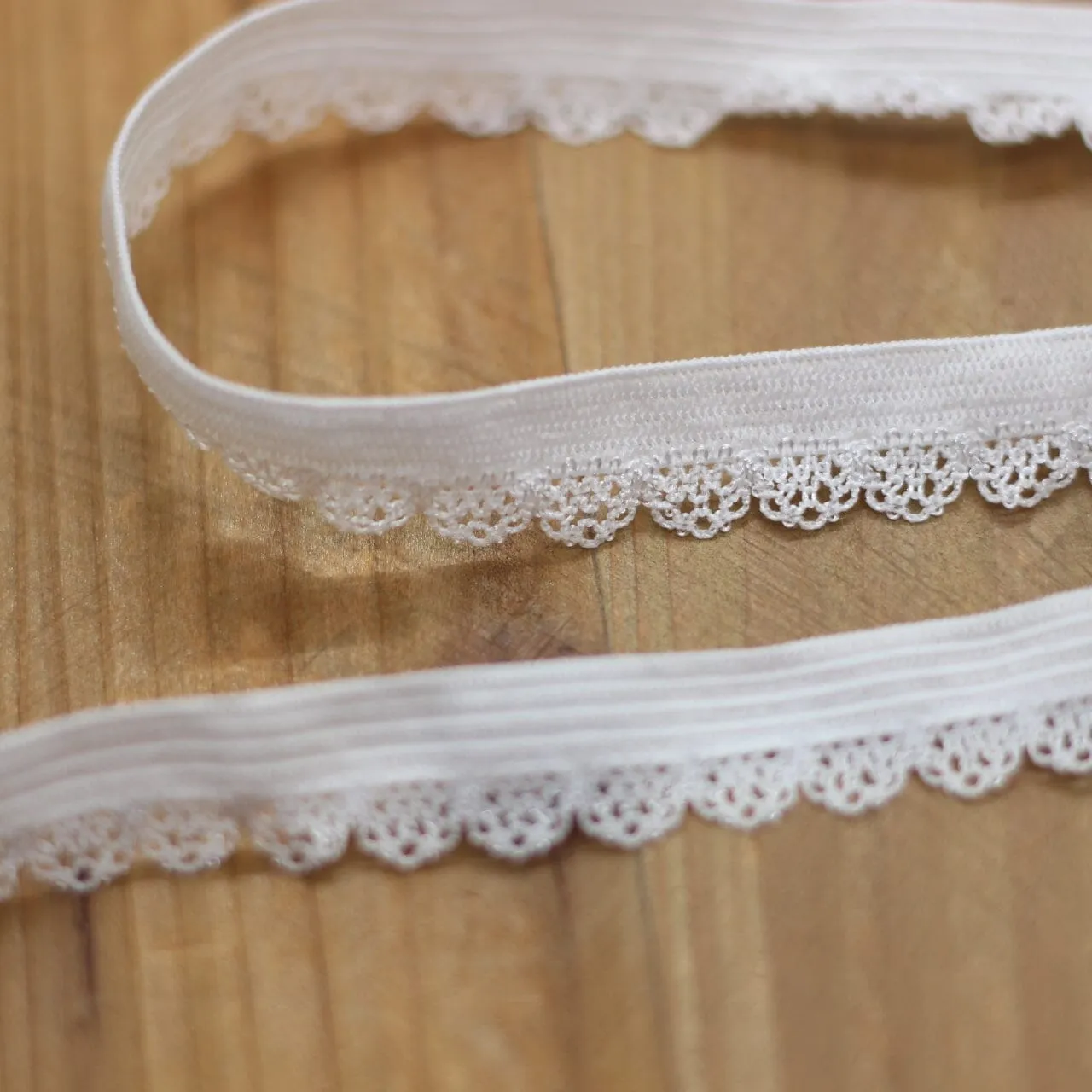 Elastique à picots Dentelle lingerie 12mm - Blanc (vendu x10cm)