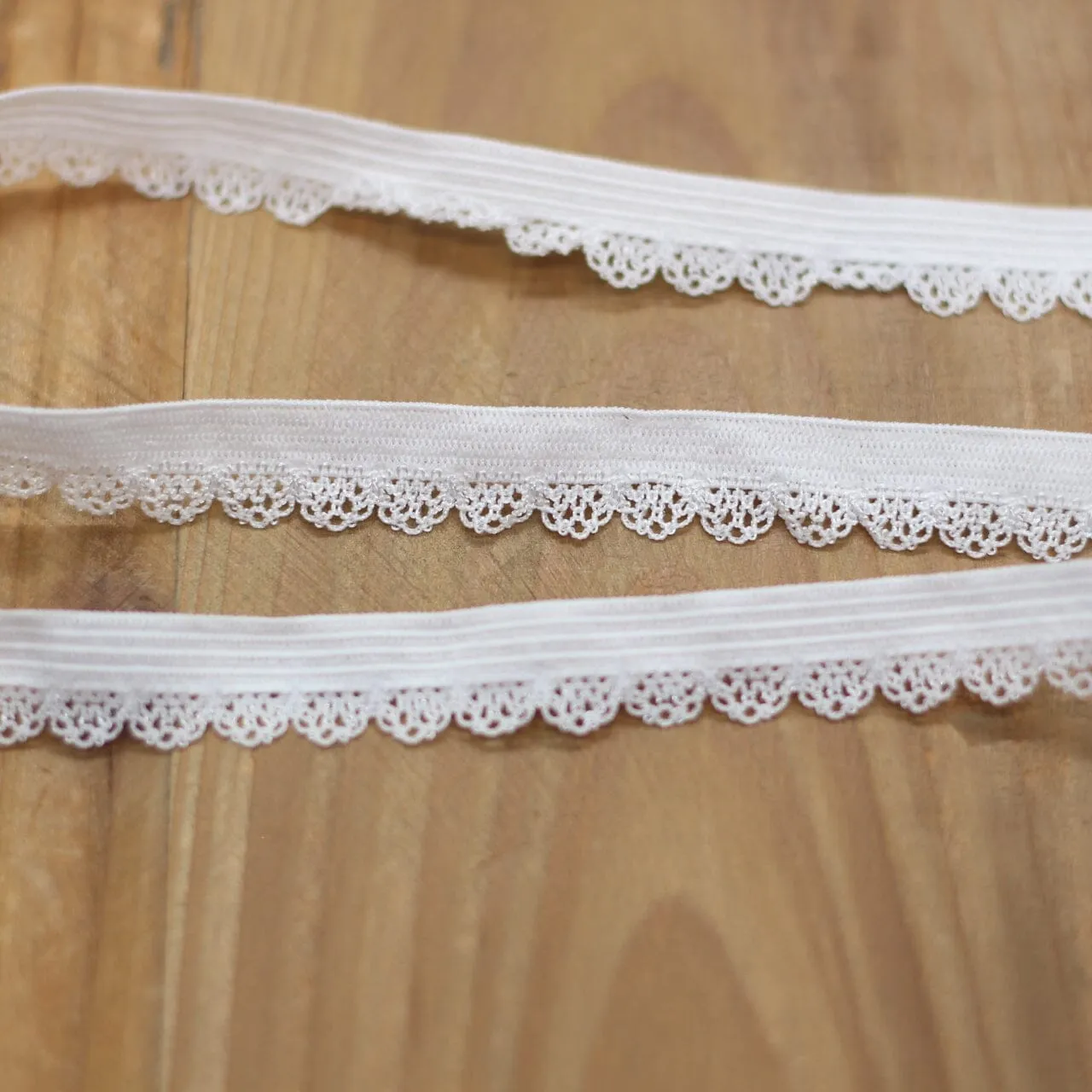 Elastique à picots Dentelle lingerie 12mm - Blanc (vendu x10cm)