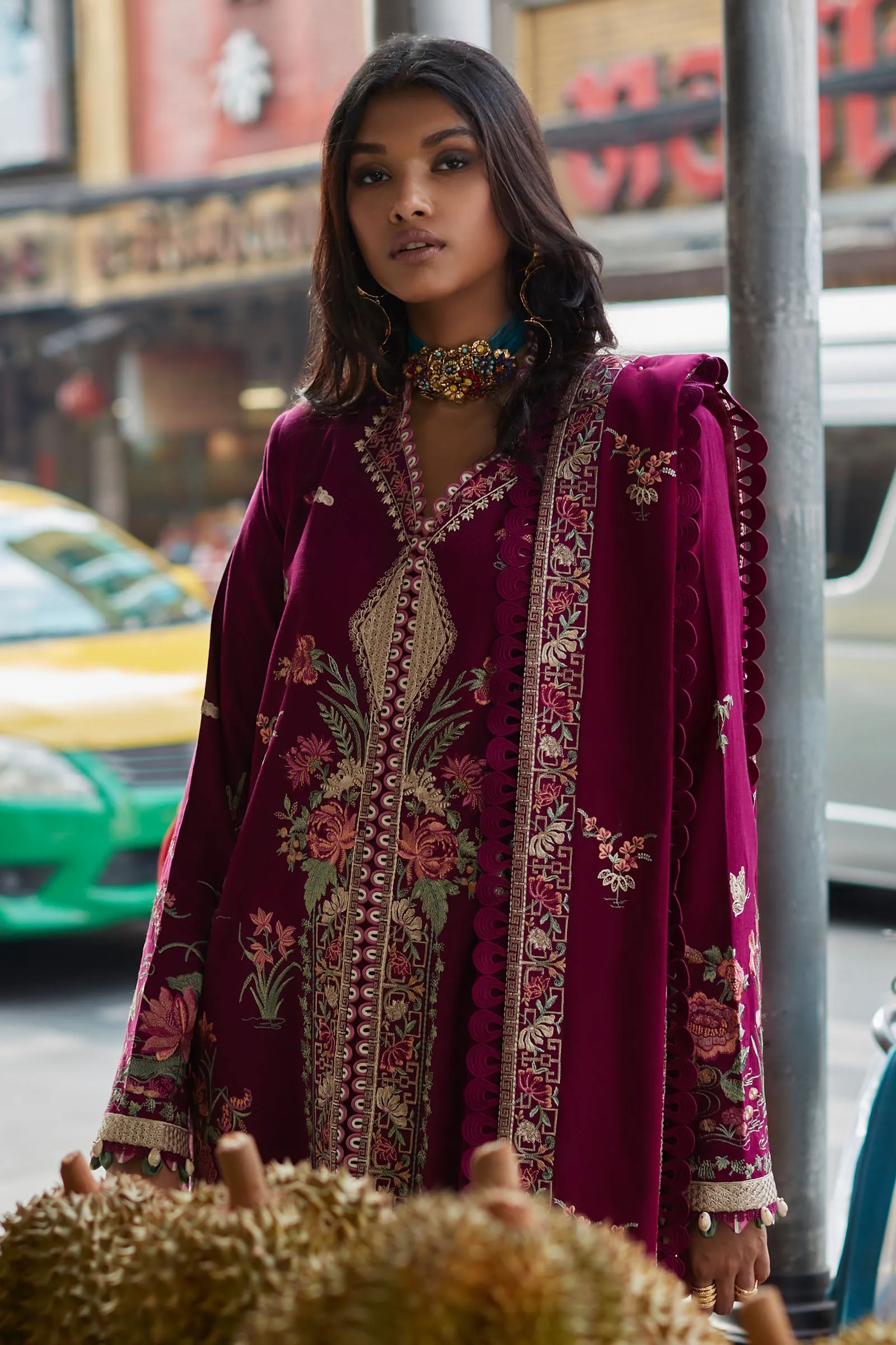 ELENA (EW22-07) | Elan Winter Embroidered Collection | Unstitched Slub Khaddar Suits