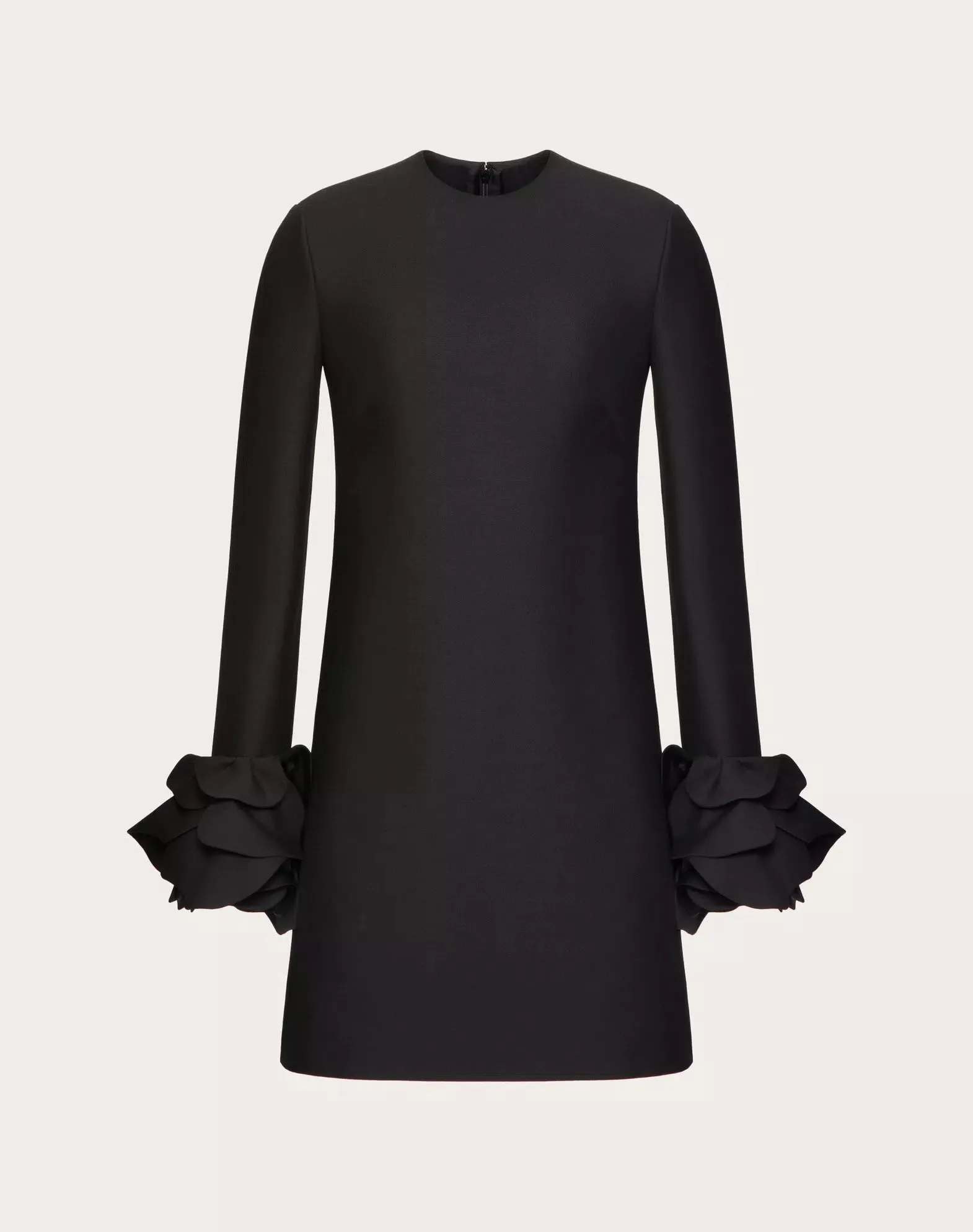Embroidered Crepe Couture Short Dress