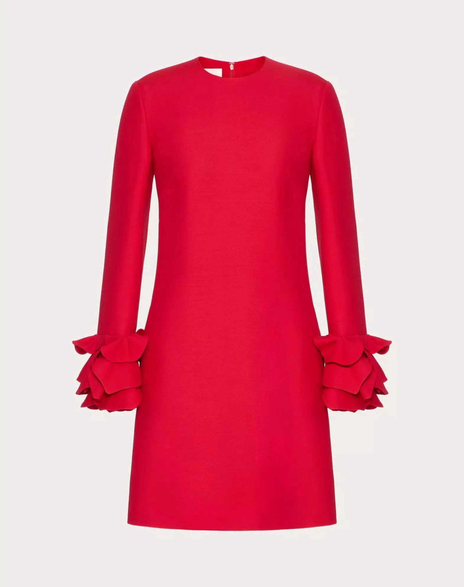 Embroidered Crepe Couture Short Dress
