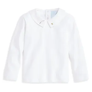 Embroidered Wyatt Pima Tee -- White w/ Fishing Pole & Lure