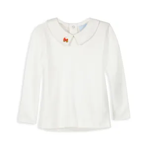 Embroidered Wyatt Pima Tee -- White w/ Tractor