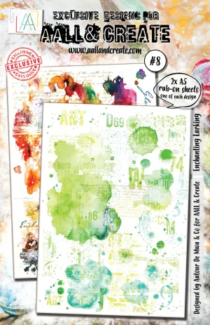 Enchanting Larking #8 Rub-on Sheets 2x A5 Aall & Create