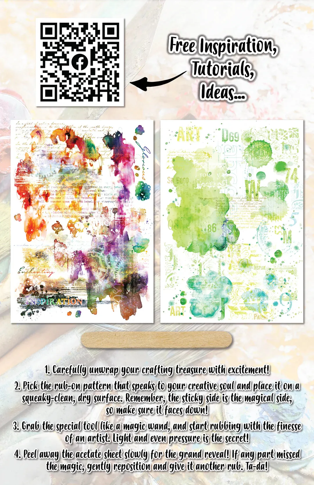 Enchanting Larking #8 Rub-on Sheets 2x A5 Aall & Create