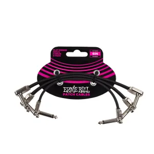 Ernie Ball 6” Flat Ribbon Patch Cable 3-Pack