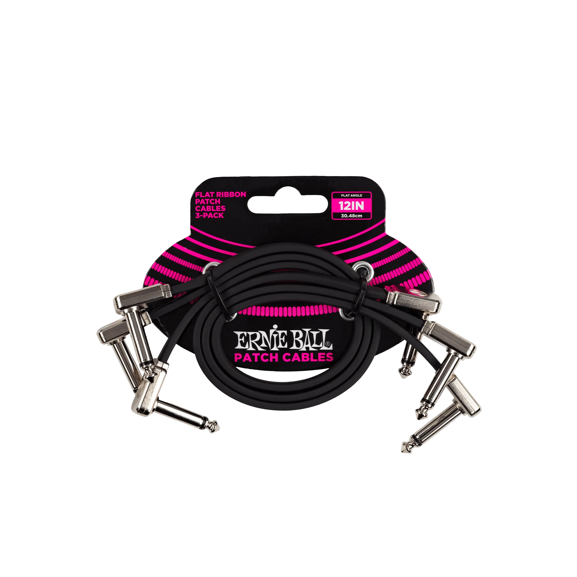 Ernie Ball Flat Ribbon Patch Cables, Black