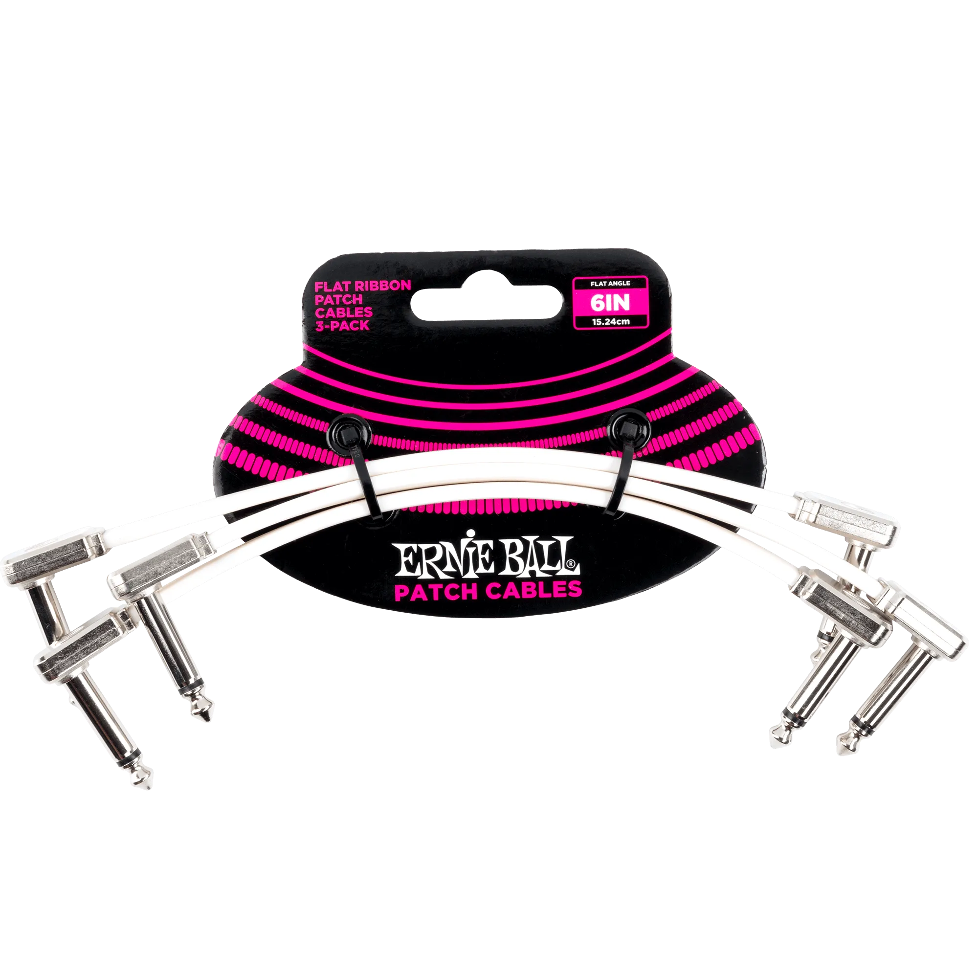 Ernie Ball Flat Ribbon Patch Cables, White