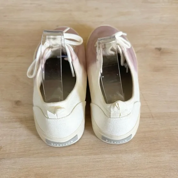 Everlane The Forever Lace Up Canvas Sneaker in Dusty Lavender Dip Ombre Dye