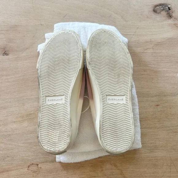 Everlane The Forever Lace Up Canvas Sneaker in Dusty Lavender Dip Ombre Dye